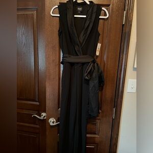 ECI Black Sleeveless Jumpsuit with Belt